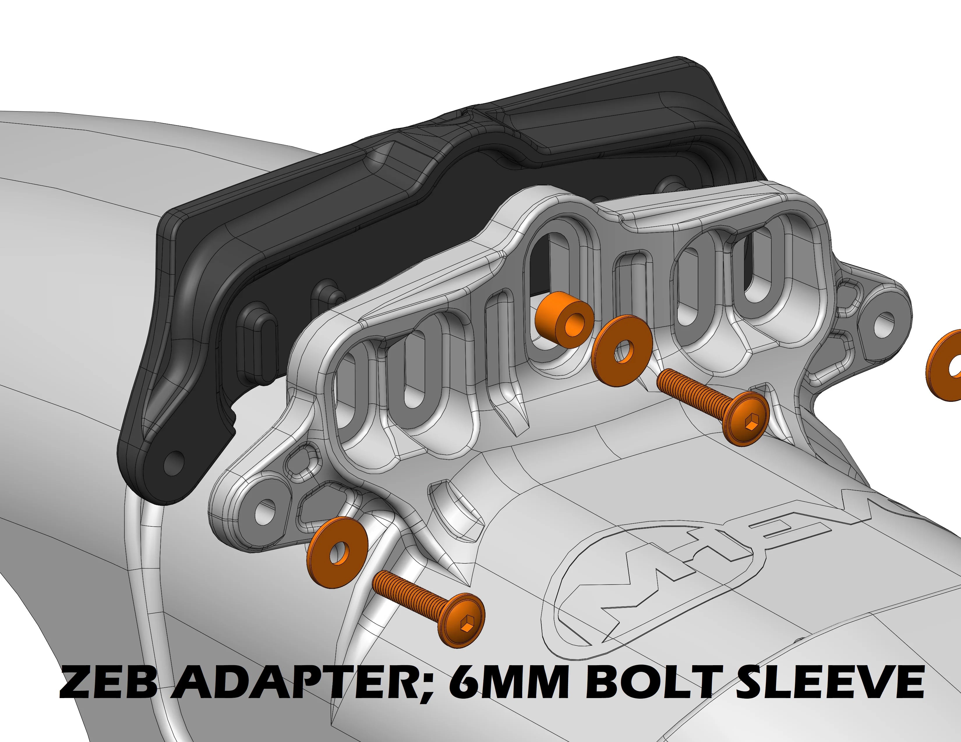 ROCKSHOX ZEB / DOMAIN BOLT-ON ADAPTER PACK FOR EVO MUDHUGGERS